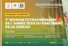 3e session extraordinaire du Parlement de la CEDEAO : la rencontre prévue du 24 au 4 octobre prochain à Lomé
