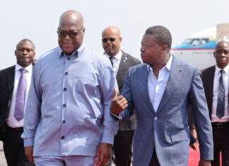 Togo-RDC : Visite de travail du Président Tshisekedi-Tshilombo à Lomé