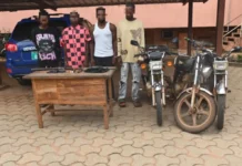 Lomé : la gendarmerie déjoue un projet de braquage à Limousine, quatre suspects arrêté