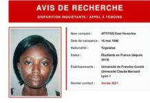 France : une étudiante togolaise portée disparue depuis 2021, un avis de recherche lancé