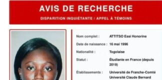 France : une étudiante togolaise portée disparue depuis 2021, un avis de recherche lancé
