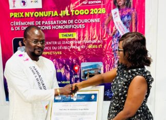 Togo : le Pr Serge Michel Kodom désigné « Ambassadeur Genre et Développement » à la 10ᵉ édition de Nyonufia